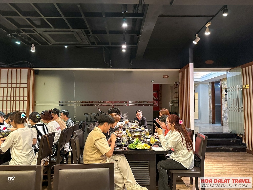 Quán buffet lẩu rau tại hotel TTC World  Đà Lạt