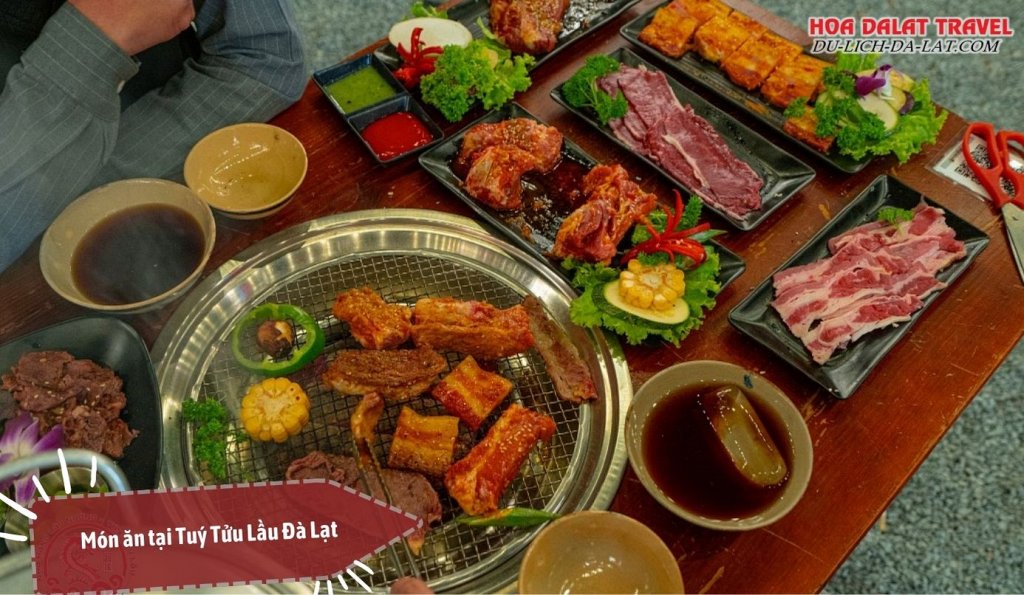 Menu Túy Tửu Lầu đa dạng các món lẩu nướng