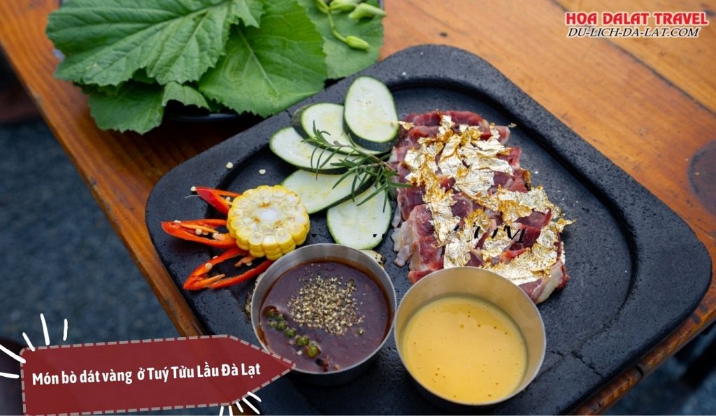 Món bò dát vàng ở Tuý Tửu Lầu Đà Lạt