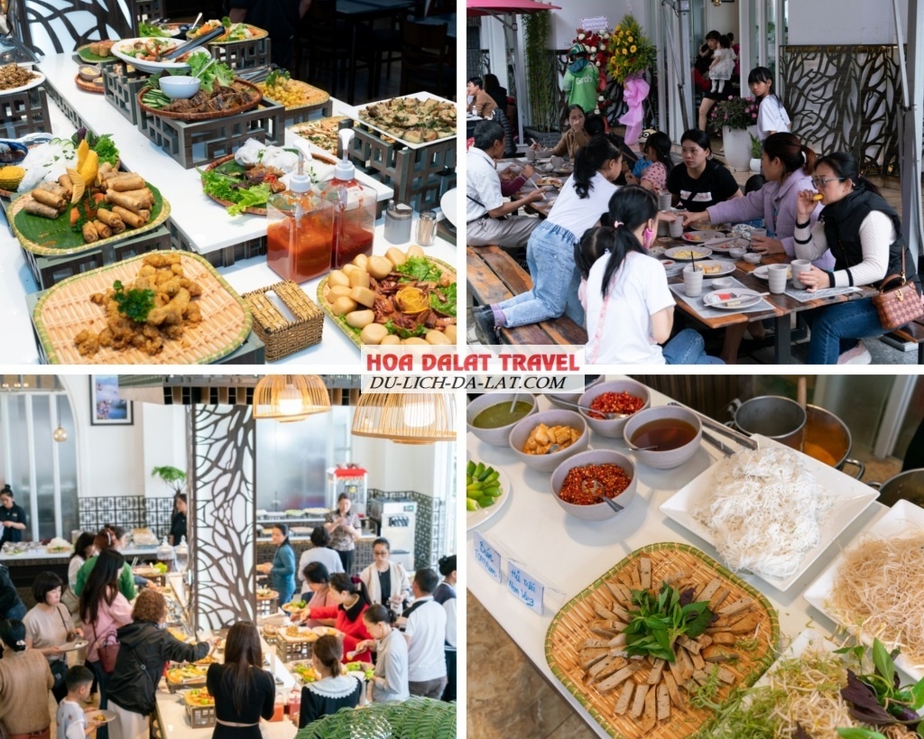 Buffet rau và món chay đa dạng tại D’Gemma Đà Lạt