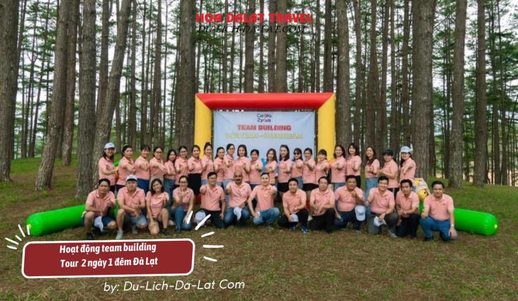 Teambuiding trong tour Đà Lạt 2 ngày 1 đêm