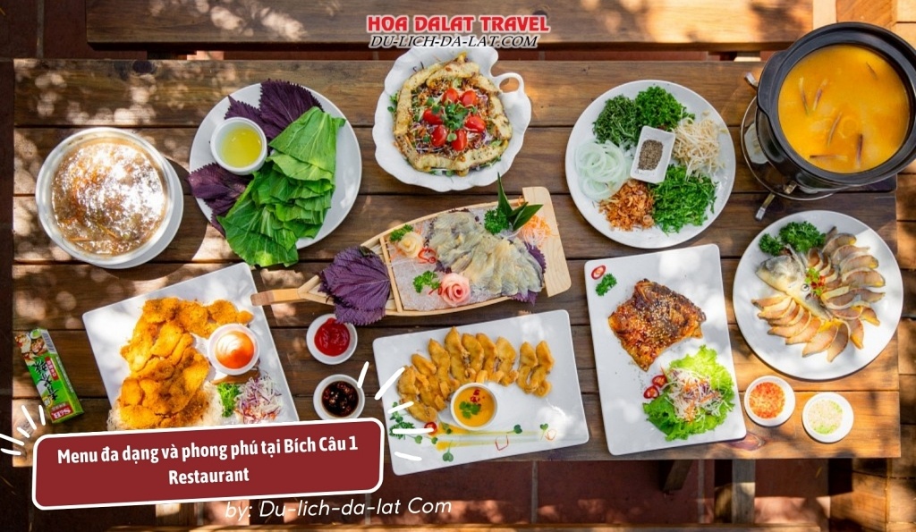 Menu đa dạng và phong phú tại Bích Câu 1 Restaurant