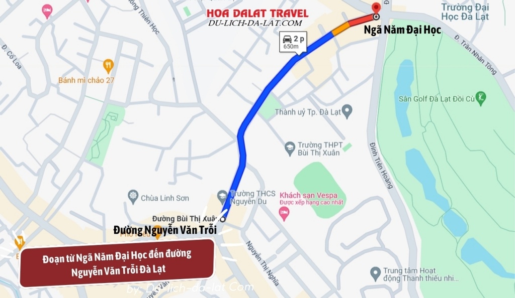 Đoạn từ Ngã Năm Đại Học đến đường Nguyễn Văn Trỗi