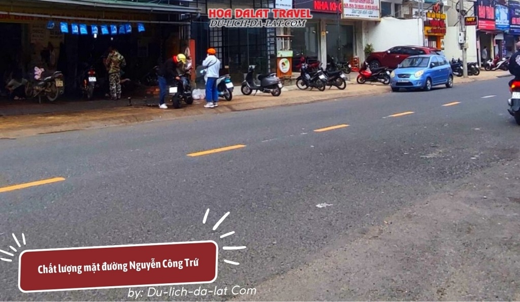 Chất lượng mặt đường Nguyễn Công Trứ khá tốt