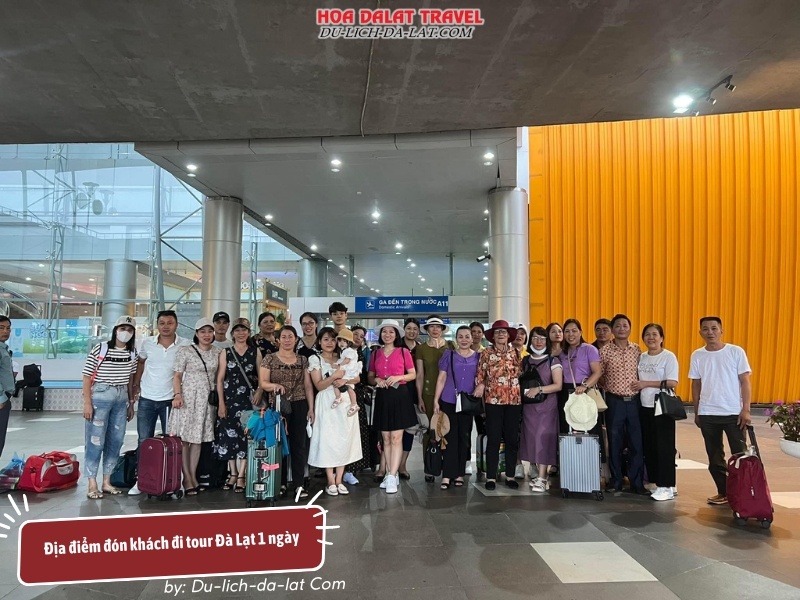 Địa điểm đón khách đi tour Đà Lạt 1 ngày