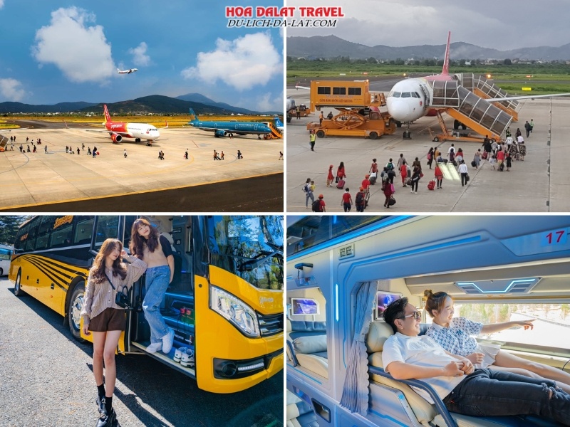 Di chuyển đến Đà Lạt bằng máy bay hoặc xe khách