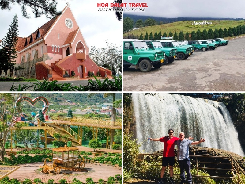 Tham quan Nhà thờ Domain, Khu du lịch Langbiang, Coffee Mê Linh, Thác Voi